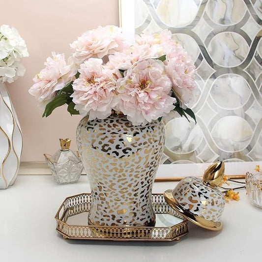 Terry's Gold Leopard Print Ginger Jar
